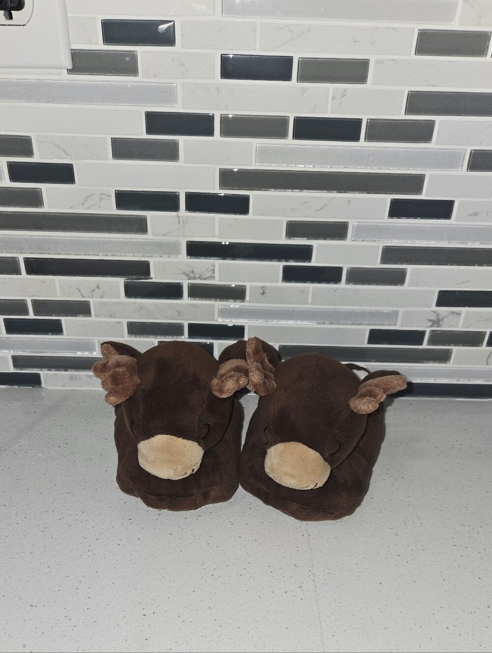 Adorable Toddler Moose Slippers